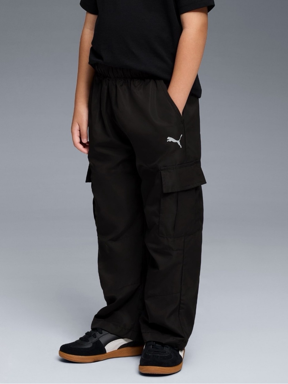 Puma Black Kids Cargo Joggers